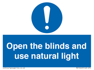 Open the blinds and use natural light